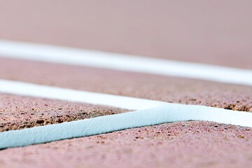 Track Surface with White Lines, Close-up
