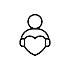 Romance,Friendship and love line icons. Interaction, Mutual understanding and assistance business. Trust handshake, social responsibility icons. Linear. Quality line. Vector