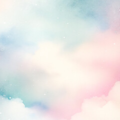 Soft pastel watercolor blends of pink blue and green