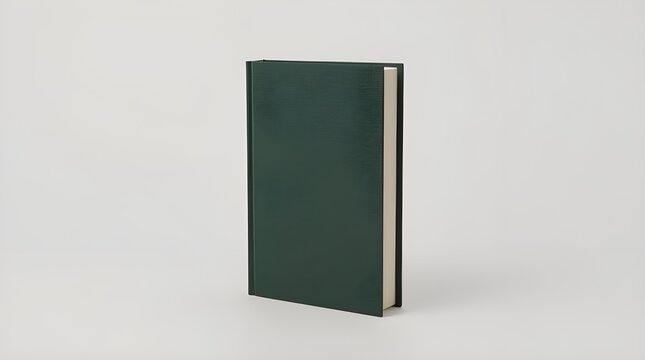 A single hardcover book stands upright against a clean white background, shown at a slight angle to reveal both the front cover and page edges.