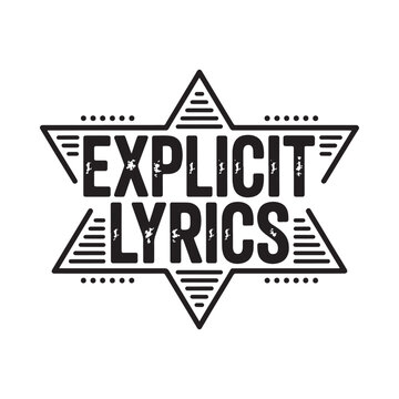 Explicit lyrics star symbol design