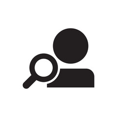 Account Search Find Magnifying Glass Solid Icon
