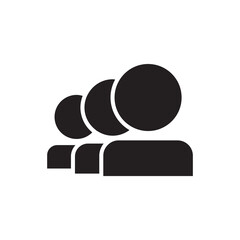 Multiple People Group Team Community Solid Glyph