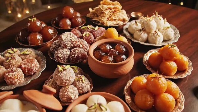 Bangladeshi sweets assortment