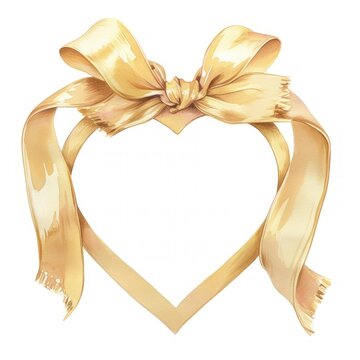 Coquette blank mirrow gold romantic ribbon.