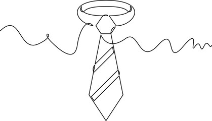 one line art Tie vector illustration. line art, one continuous line, simple, hand drawn and sketch style. for icons, symbols, signs or logos. PNG