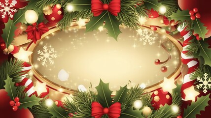 hires for Christmas background new year and presentation 16 9 size with items flower and decoration with gifts, accessories and colored balls 
