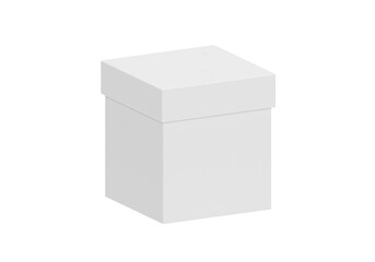 White gift box, transparent background