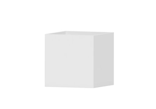 White Open Gift Box, transparent background