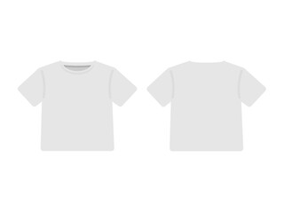 Naklejka premium Tシャツ 服 前面 背面 イラストセット（白色）