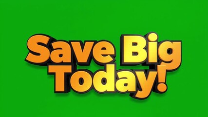 Bold text announcing savings and discounts, perfect for sales and promotions. - Powered by Adobe