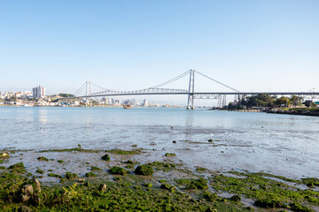 Hercilio Luz Bridge in Florianopolis, Santa Catarina, Brazil.