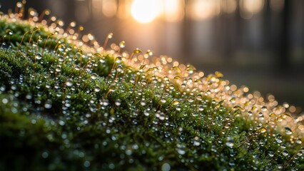 drops of dew on the grass