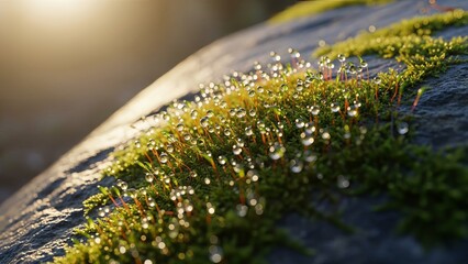 drops of water on a blue background
