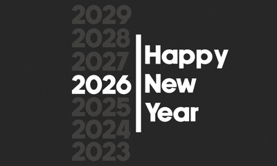 Creative 2026 Typography Design - Happy new year 2026 &ndash; Modern Green Numbers Vector Illustration