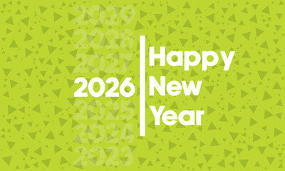 Creative 2026 Typography Design - Happy new year 2026 &ndash; Modern Green Numbers Vector Illustration
