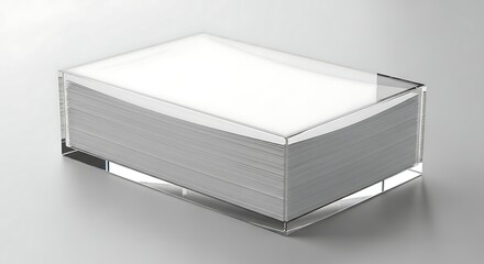 Neat notepad cube for office notes or reminders in clear acrylic holder