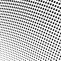 Abstract halftone wave dotted background. Halftone  grunge pattern with square.  Vector halftone modern pop art twisted texture for poster, cover, business card, postcard, art label layout, sticker.