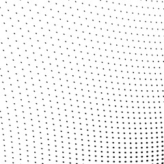 Abstract halftone wave dotted background. Halftone  grunge pattern with square.  Vector halftone modern pop art twisted texture for poster, cover, business card, postcard, art label layout, sticker.