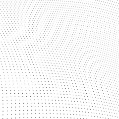 Abstract halftone wave dotted background. Halftone  grunge pattern with square.  Vector halftone modern pop art twisted texture for poster, cover, business card, postcard, art label layout, sticker.