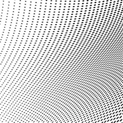 Abstract halftone wave dotted background. Halftone  grunge pattern with square.  Vector halftone modern pop art twisted texture for poster, cover, business card, postcard, art label layout, sticker.