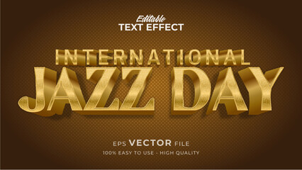 International Jazz Day - Editable Text Effect