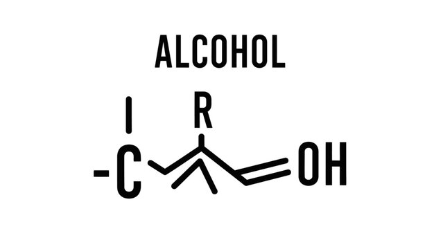 Iconic Representation of Alcohol Functional Group (R-OH)
