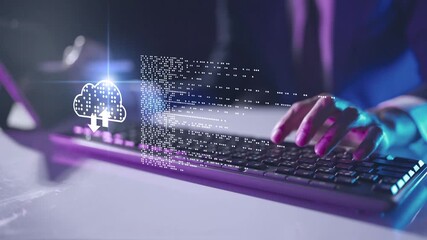 Virtual office AI Cloud storage database system, file storage digital transformation technology, file access, doc sharing business finance, AI-powered analyze big data analyze, AI performance - Powered by Adobe