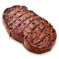 grilled steak on a white background