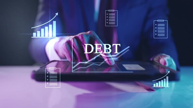 Debt management and financial planning loan interest financial crisis business debt analysis liabilities, loans, credit risks debt restructuring repayment strategies economic recession  bankruptcy