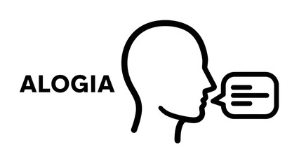 Alogia (Poverty of Speech) Concept Icon