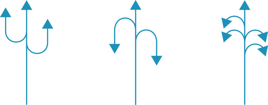 Thin arrows gently curved like hooks and lampposts, elegant and very beautiful arrows