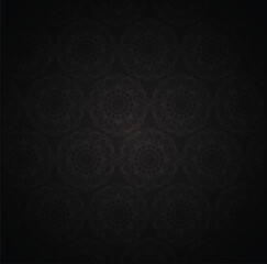 Dark geometric mandala pattern with subtle intricate details