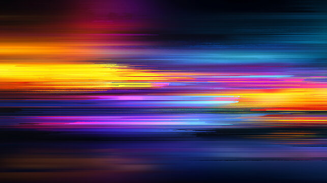 ネオンカラーのデジタルノイズの抽象背景