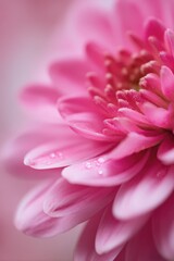 Romantic macro photograph of a pink flower with smooth bokeh