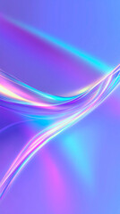 Fototapeta premium Soft Holographic Wave Background in Pastel Neon Colors