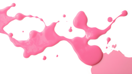 Pink Paint Splash Isolated Transparent Background 