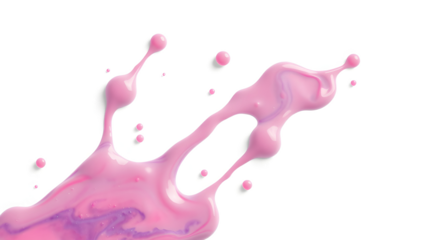 Pink Paint Splash Isolated Transparent Background 
