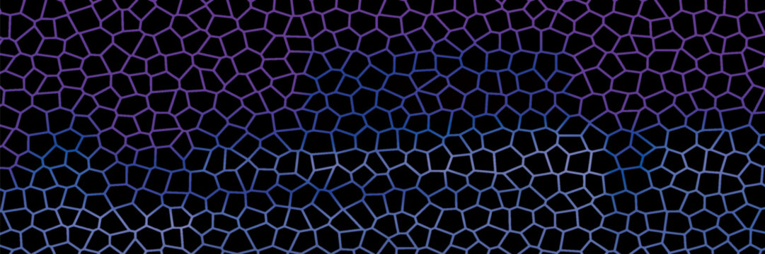 Abstract background, dark blue mesh on a dark backdrop. 3D render / rendering.