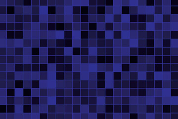 Blue ceramic mosaic. Seamless texture or background of small tiles.