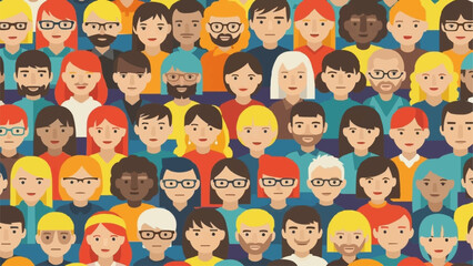 Diverse group of people representing community and togetherness in society.