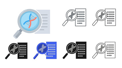 DNA Sequencing Analysis Magnifying Glass Inspecting Genetic Code