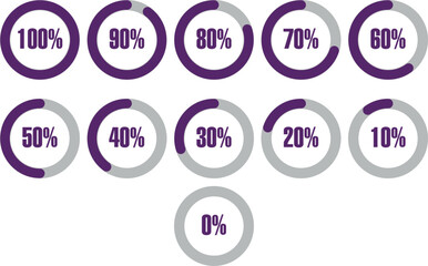 Infographic circles vector isolated on a white background, purple color circle infographic vector