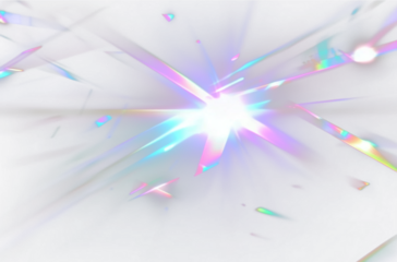 Crystal shine prism rainbow sparkle glowing beam radiant color optic refraction.
