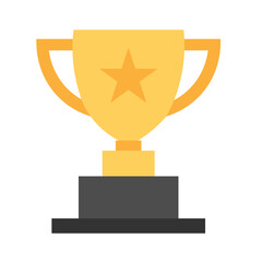 golden trophy cup isolated on white background
