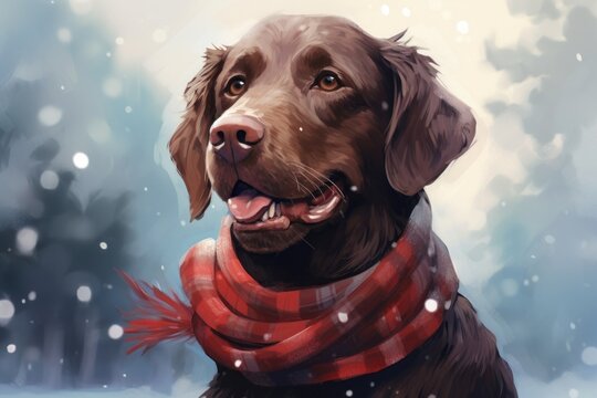 Pet retriever portrait animal.