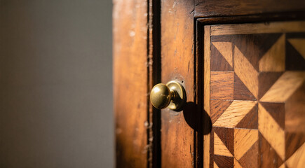 Vintage Wood Cabinet Spotlight