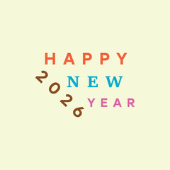 Happy New Year Poster Design Vector