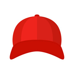 Baseball cap icon in flat style. Headgear vector illustration on isolated background. Sport hat sign business concept.