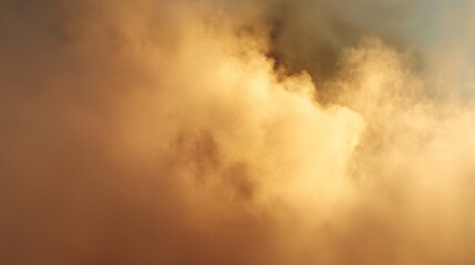 Fototapeta premium Golden wisps of clouds create a serene and ethereal atmosphere in a dreamy sky.